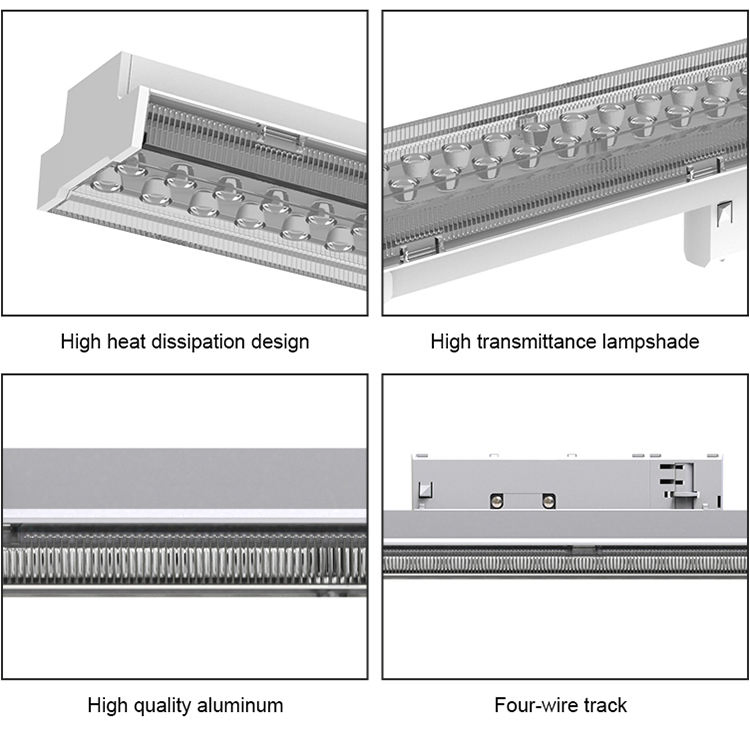 Aluminum Design Home Ultra-Thin Magnetic Track Rail Linear Grille Spot Light 48V LED Magnetic Track Linear Light