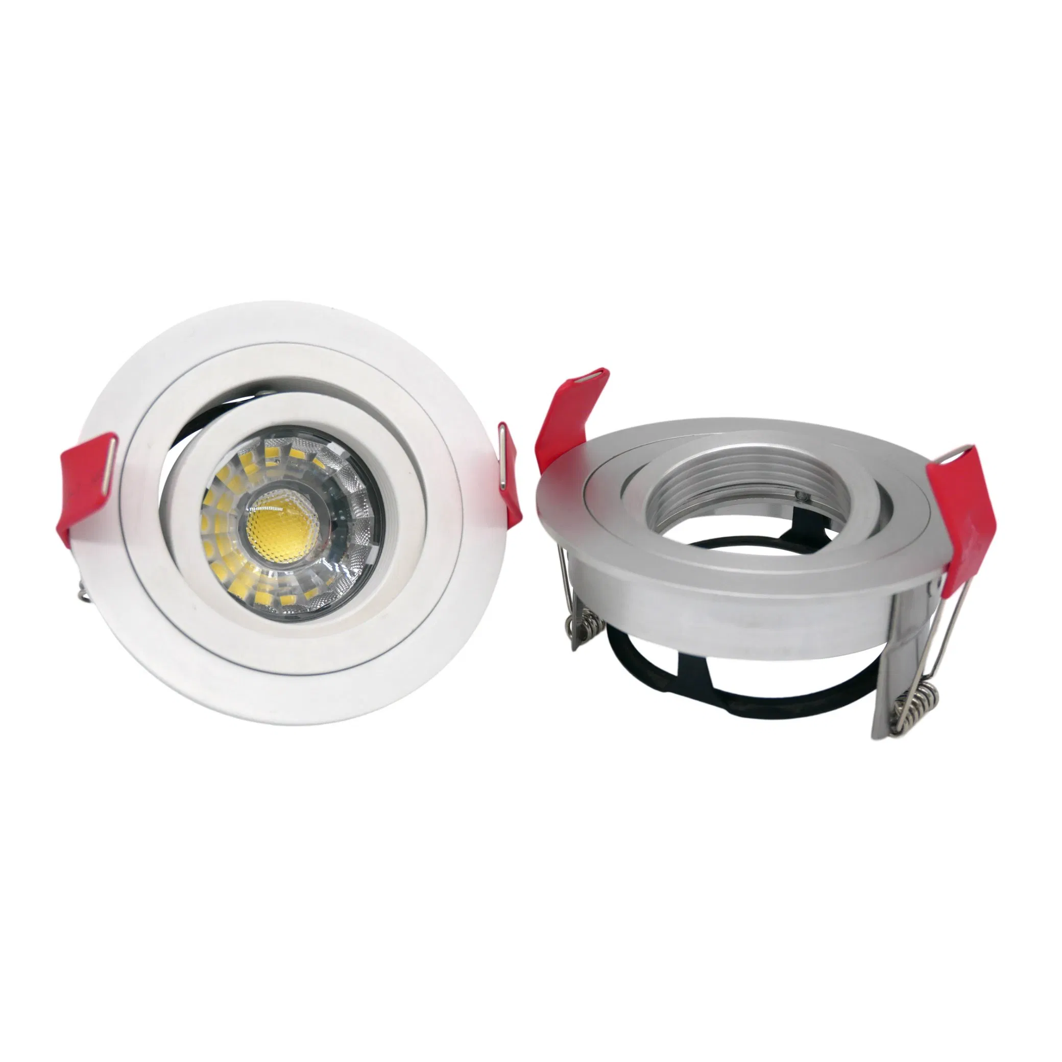 Lathe Aluminum MR16 GU10 LED Halogen Lighting Recessed Downlight Fixture Spotlight