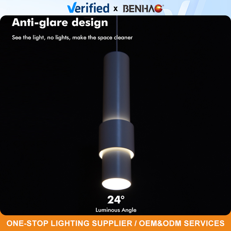 Factory Wholesale LED Inteiror Ceiling Anti-Glare Smart Home Lighting Straight Tube Track Pendant/Pendant Light