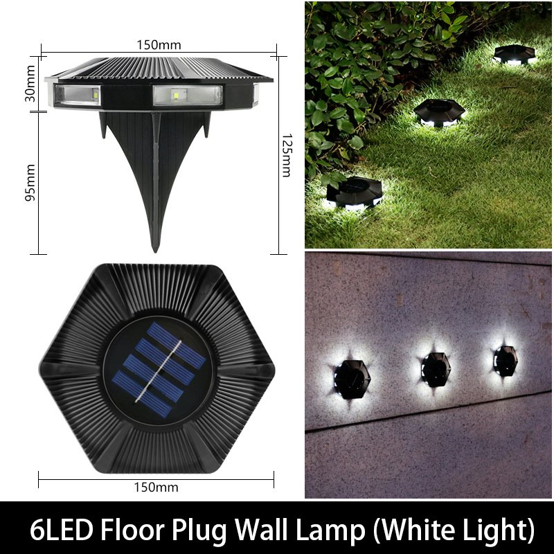 Outdoor Waterproof Solar LED Underground Light Landscape Step Courtyard Garden Lawn Lamp