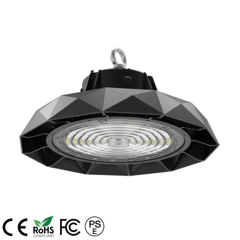 IP65 Ik09 AC100-277V 150lm/W 150W Sosen Driver Flickfree UFO Canopy Light LED High Bay Lamp