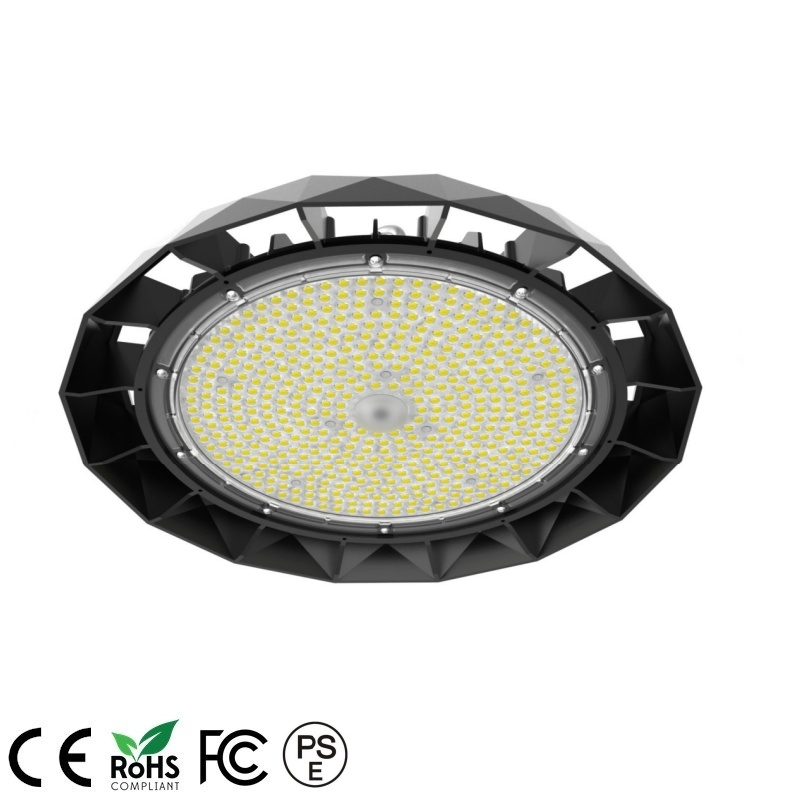 IP65 Ik09 AC100-277V 150lm/W 150W Sosen Driver Flickfree UFO Canopy Light LED High Bay Lamp