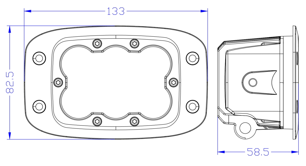 IP67 Waterproof 4inch 30W Flush Mount LED Auto Work Light