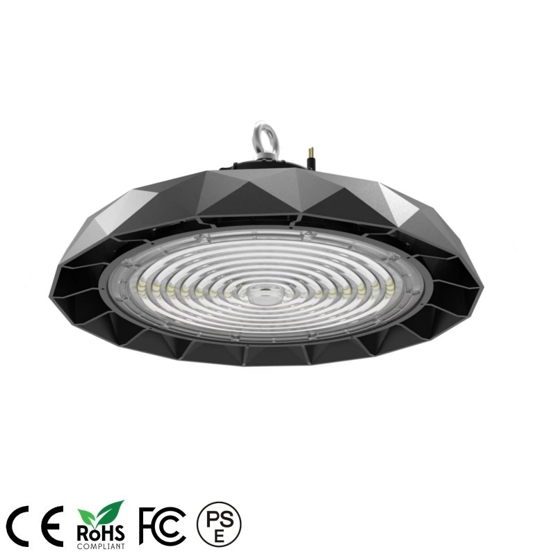 IP65 Ik09 AC100-277V 150lm/W 150W Sosen Driver Flickfree UFO Canopy Light LED High Bay Lamp