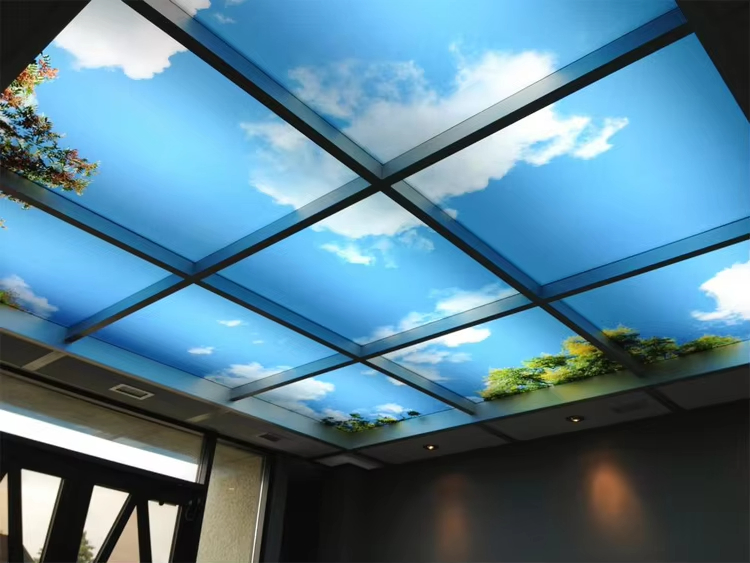 Custom 603*603mm 600*600mm Decorative Sky and Cloud LED Panel Light Sky