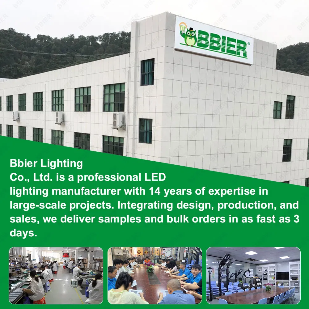 Bbier ETL RoHS Listed High/Low Bay Lighting Manufacturer Road Area Street Light with Photocell LED Retrofit Kitssolar Panel