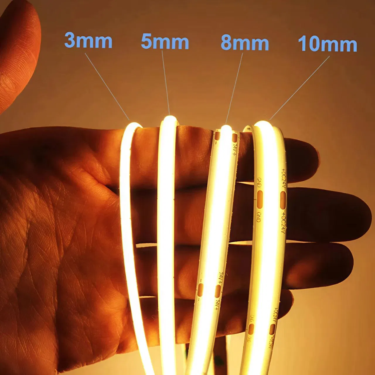 Recessed Cove LED Lamp COB Strip Warm/Cold White 480LEDs 12V24V Flexible Light