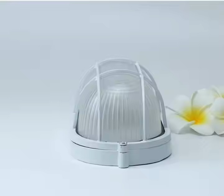 Outdoor Oval LED Nautical Bulkhead Light, Flush Mount for Wall or Ceiling Black Cast Aluminum with Frosted Glass Lens