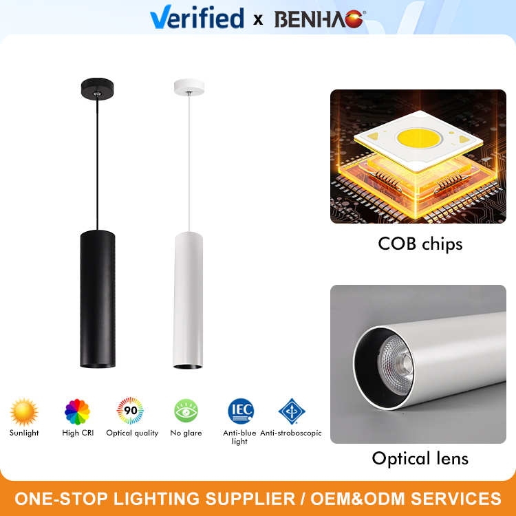 Factory Wholesale LED Inteiror Ceiling Anti-Glare Smart Home Lighting Straight Tube Track Pendant/Pendant Light