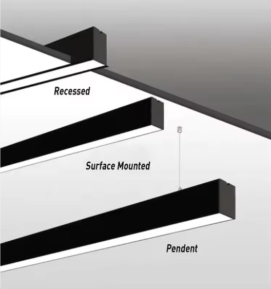 En-5575 High Quality Mounted Pendant Aluminum Profile Luminaire Linkable Cove Line Lighting Lamp LED Linear Light LED Linear Lighting Solution