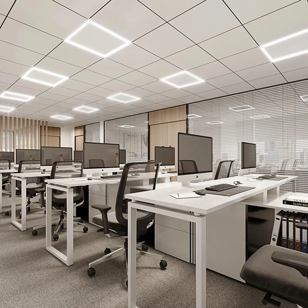 T Bar 2X2 2X4 60X60 Recessed Lighting Indoor Border Surface Mounted Ceiling PC Removable LED Frame Panel Light