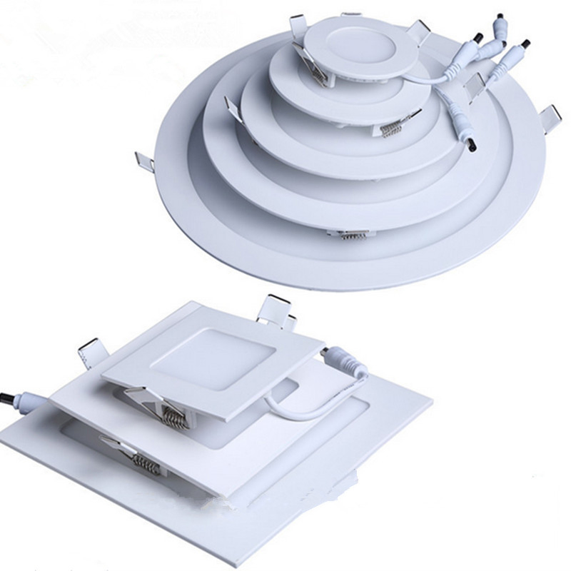 3W/4W/6W / 9W / 12W / 15W/ 18W LED Ceiling Recessed Grid Downlight / Slim Round Square Panel Light