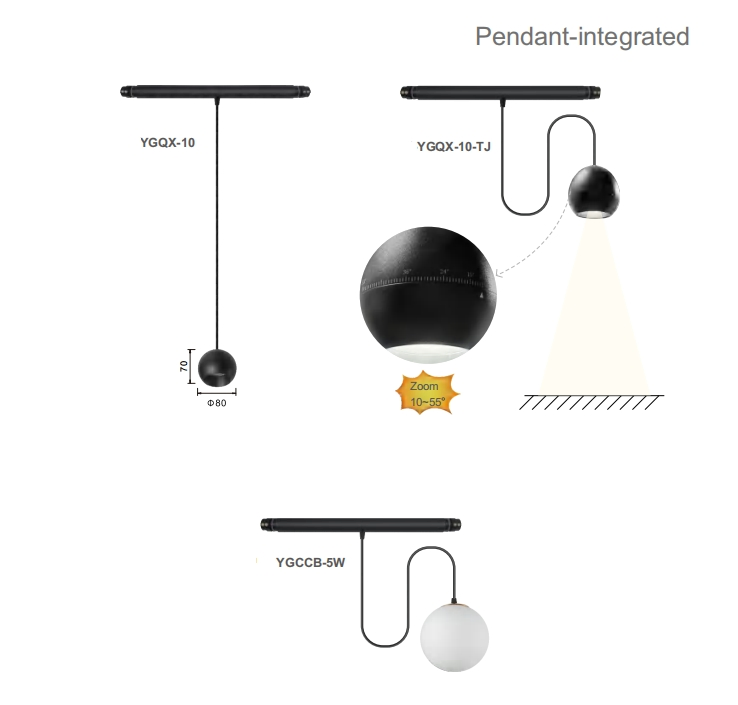 48V Super Slim Surface Magnet Track Linear Ceiling Pendant Lamp LED Magnetic Track Light