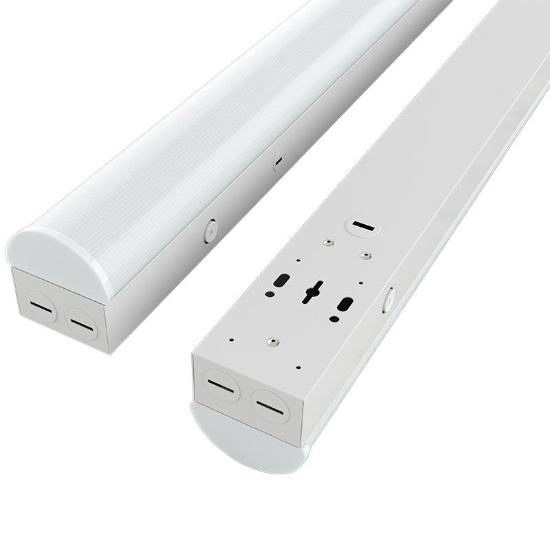 UL Dlc 8 Foot LED Strip Lights 60W-70W-80W-90W-100W Power Selectable LED Linear Lights 150 Lm/W CCT Selectable 3000K/3500K/4000K/5000K/6500K - 0-10V Dimmable