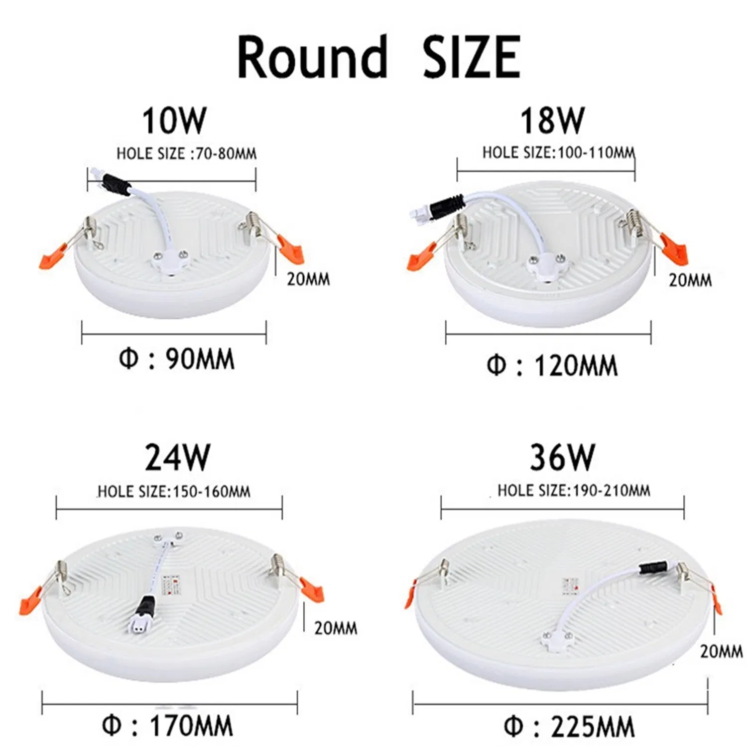 Ultra-Thin Round LED Recessed Ceiling Panel Down Light Lamp