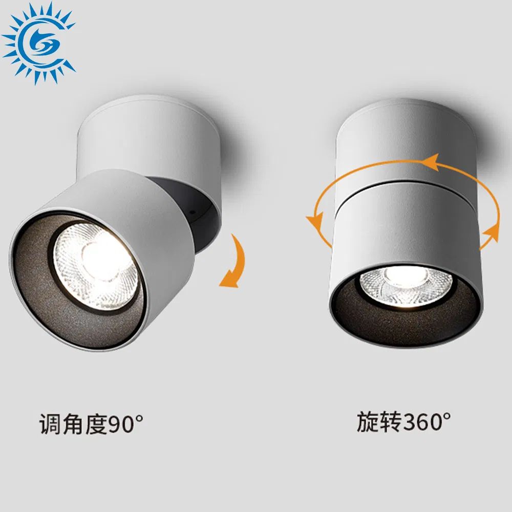 10W 20W 30W 110V 220V Foldable Hole Free Rotate 360 Degrees COB LED Surface Mounted Spotlighting Downlight Track Lighting