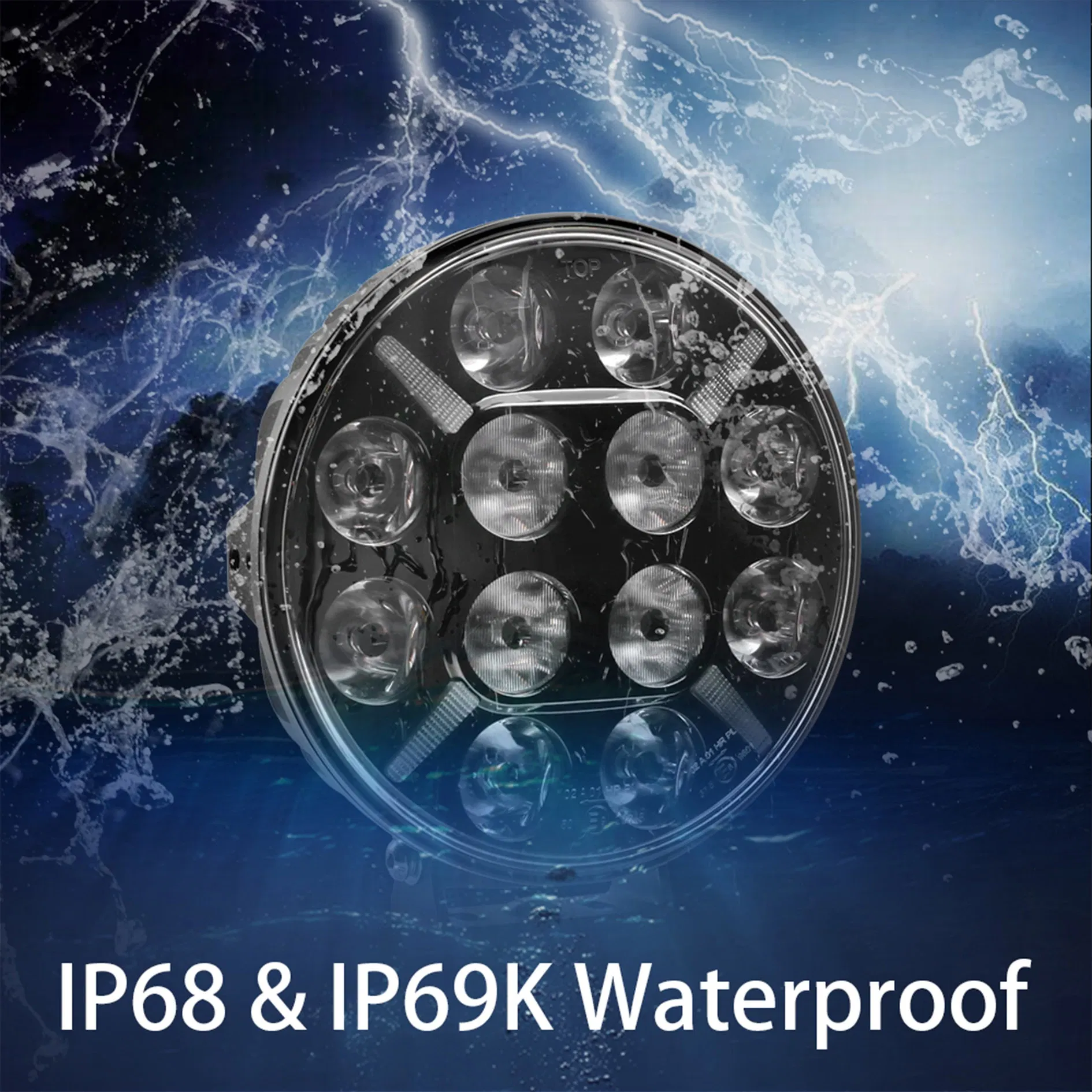 9 Inch Super Slim Bright Bumper Grilles Car Roof Truck SUV Offroad 4WD Vehicles LED Driving Light