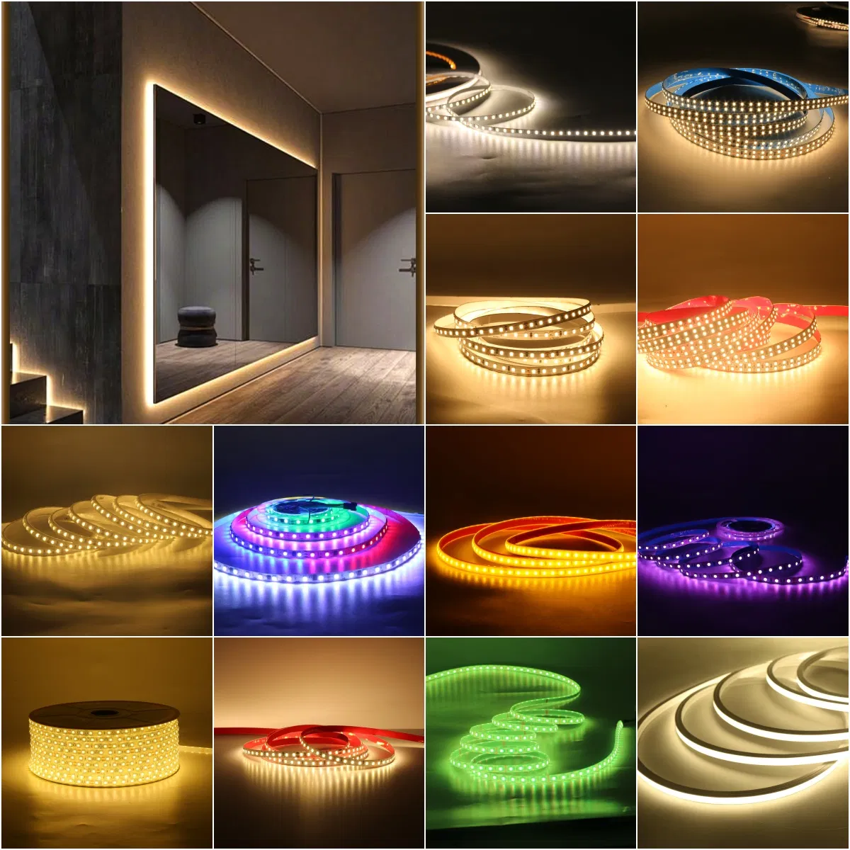 Wholesale Outdoor Decoration Flexible Double Row Neon Light Strip Waterproof IP65 SMD 2835 Rope 220V LED Strip Light