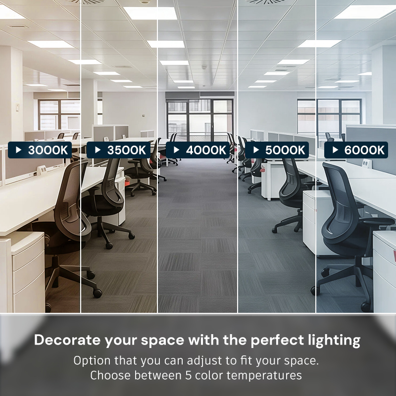 Indoor Lighting Recessed Ceiling Lamp IP20 PC Body Square Slim LED SMD2835 Panel Lights for Industrial Supermarket Office Hotel