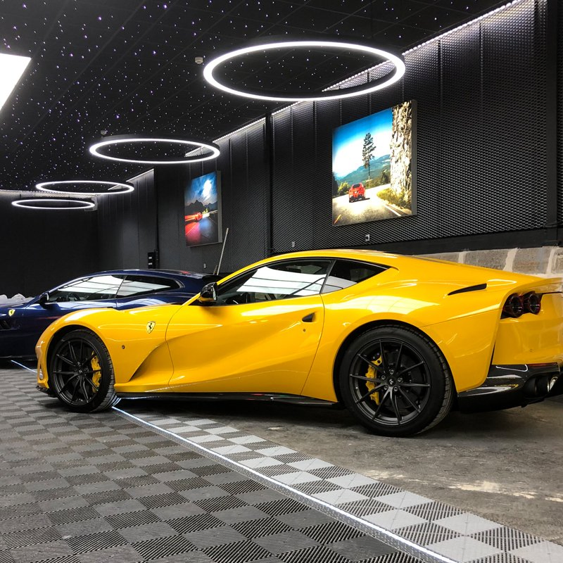 Aluminum Profile LED Curved Light Fixtures 100lm/W Office Hanging Ring Light