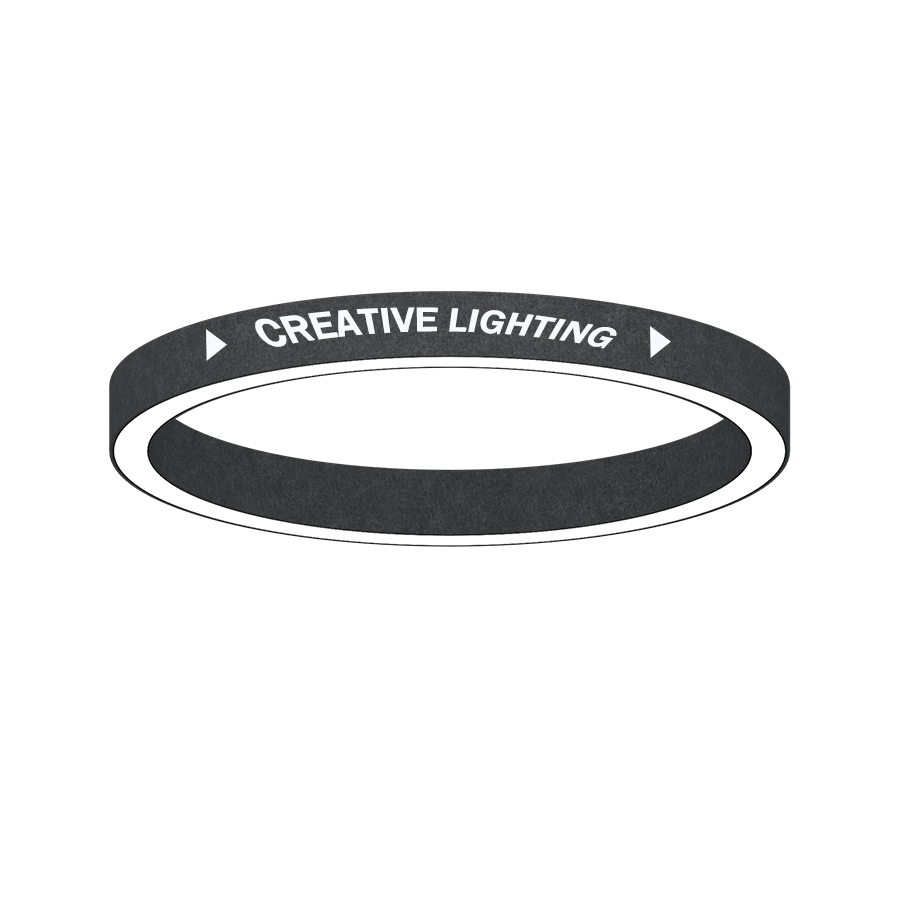 Aluminum Body LED Ring Pendant Light Multi Diameter W60xh200mm Hanging LED Circular Ceiling Lights Logo Letters