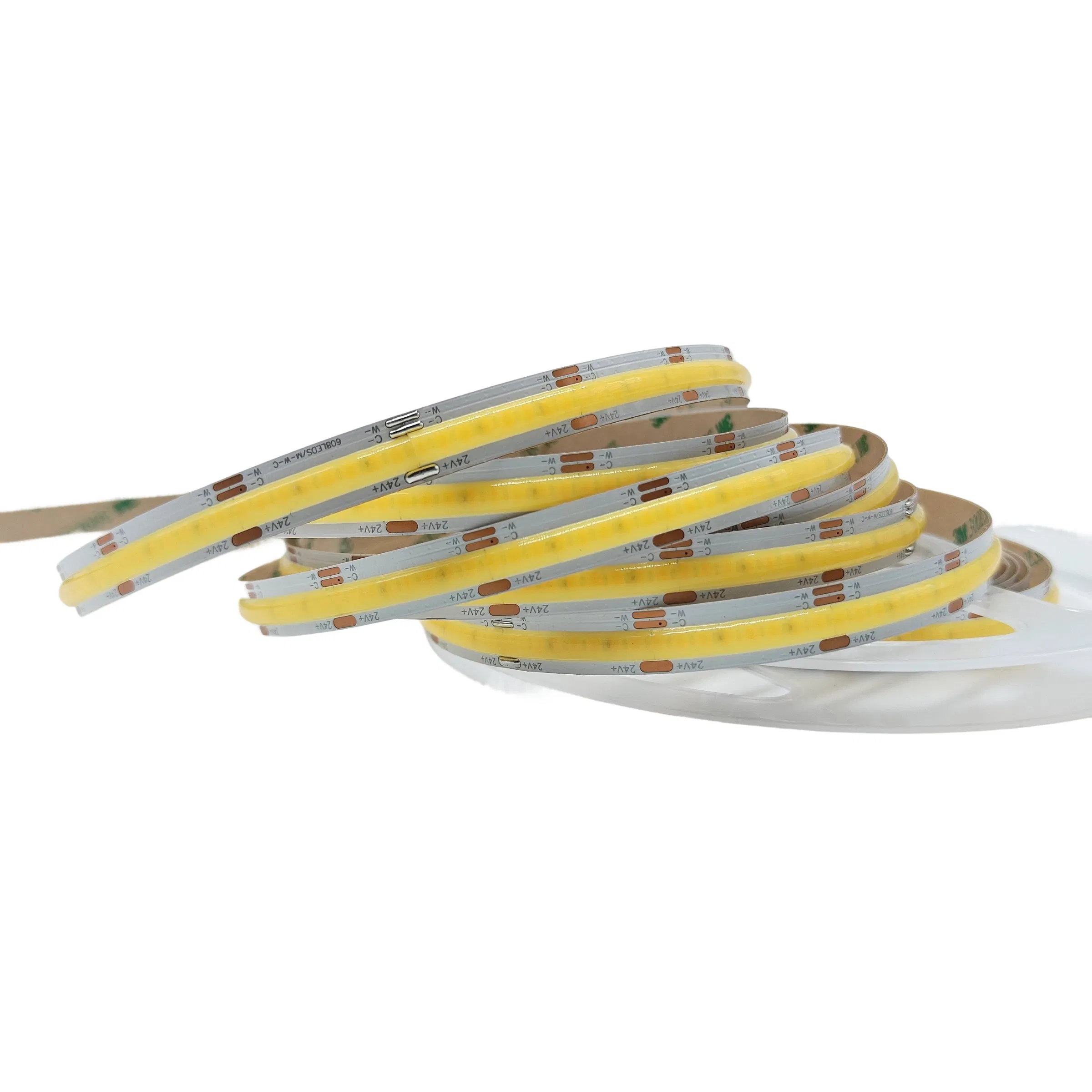 CCT COB LED Strip Light DC12V24V 8mm10mm 608LEDs 3000K-6500K for Kitchen Living Room TV Backlight Cabinet