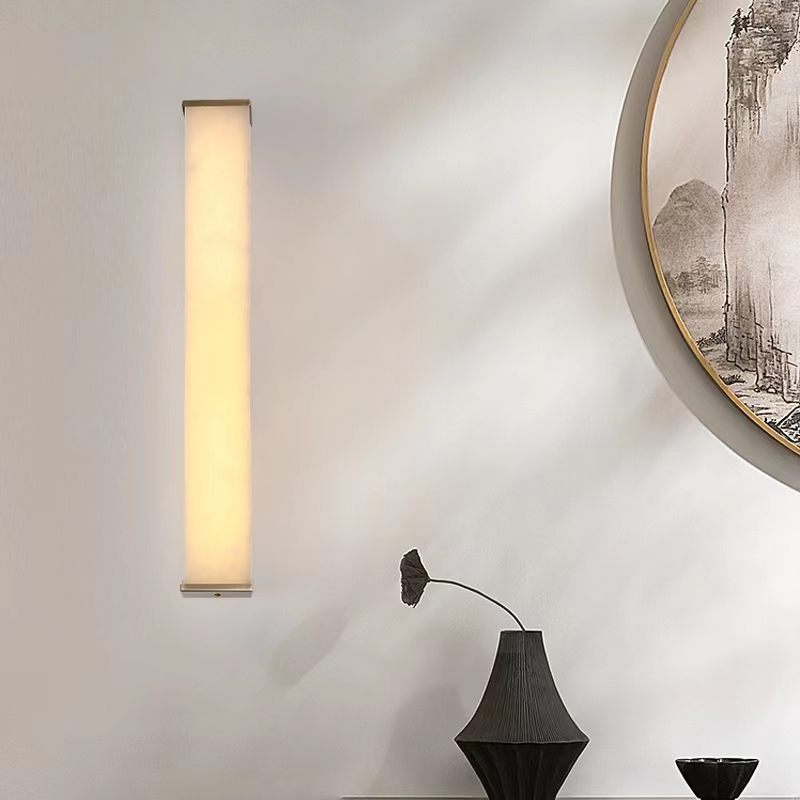 Modern Copper Marble LED Wall Sconces for Corridor Strip Bedside Light Lighting