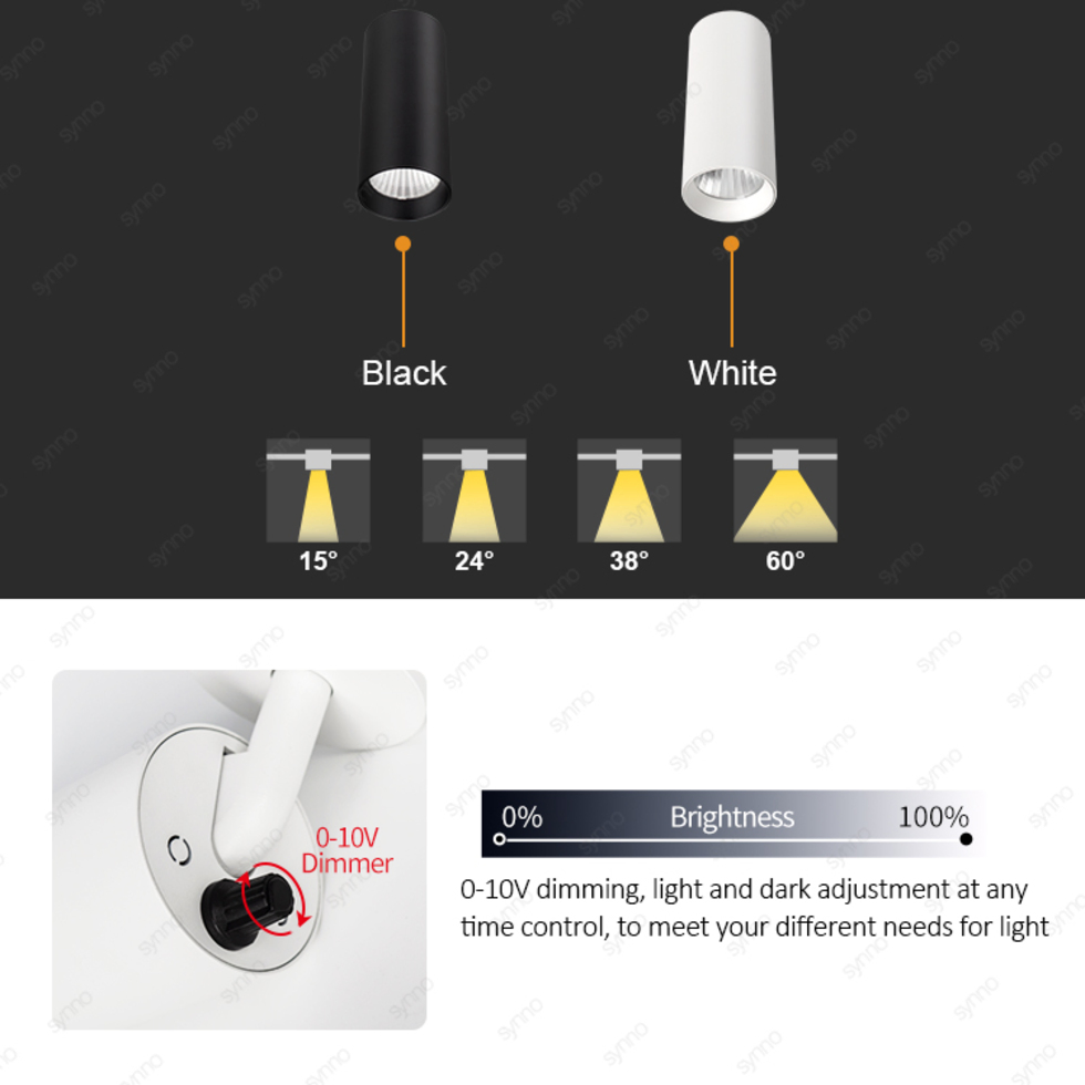 Hanging COB Downlight 3000K/4000K/6000K Spot Light Surface Mounted LED Down Lights