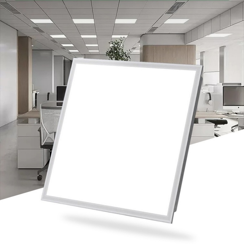 600*600 Ceiling Lighting Fixture Square Shape Recessed LED Flat Panel Light
