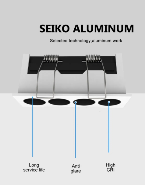 AC85-265V Aluminum Anti-Glare Linear LED Down Light for Elegant Spaces