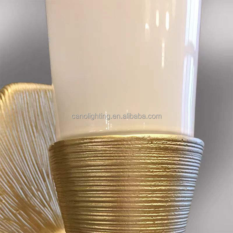 Brass Wire Glass Lampshade LED Wall Lamp Indoor Hotel Decoration Wall Sconce