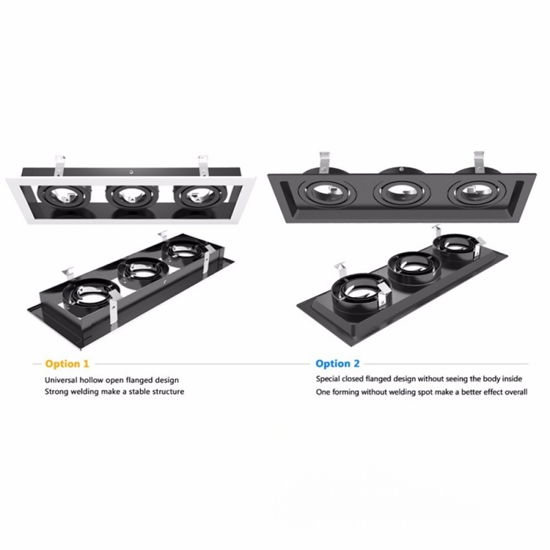 LED Grille Lamp Factory Directly 3-Lamp GU10 bulb New Down Light