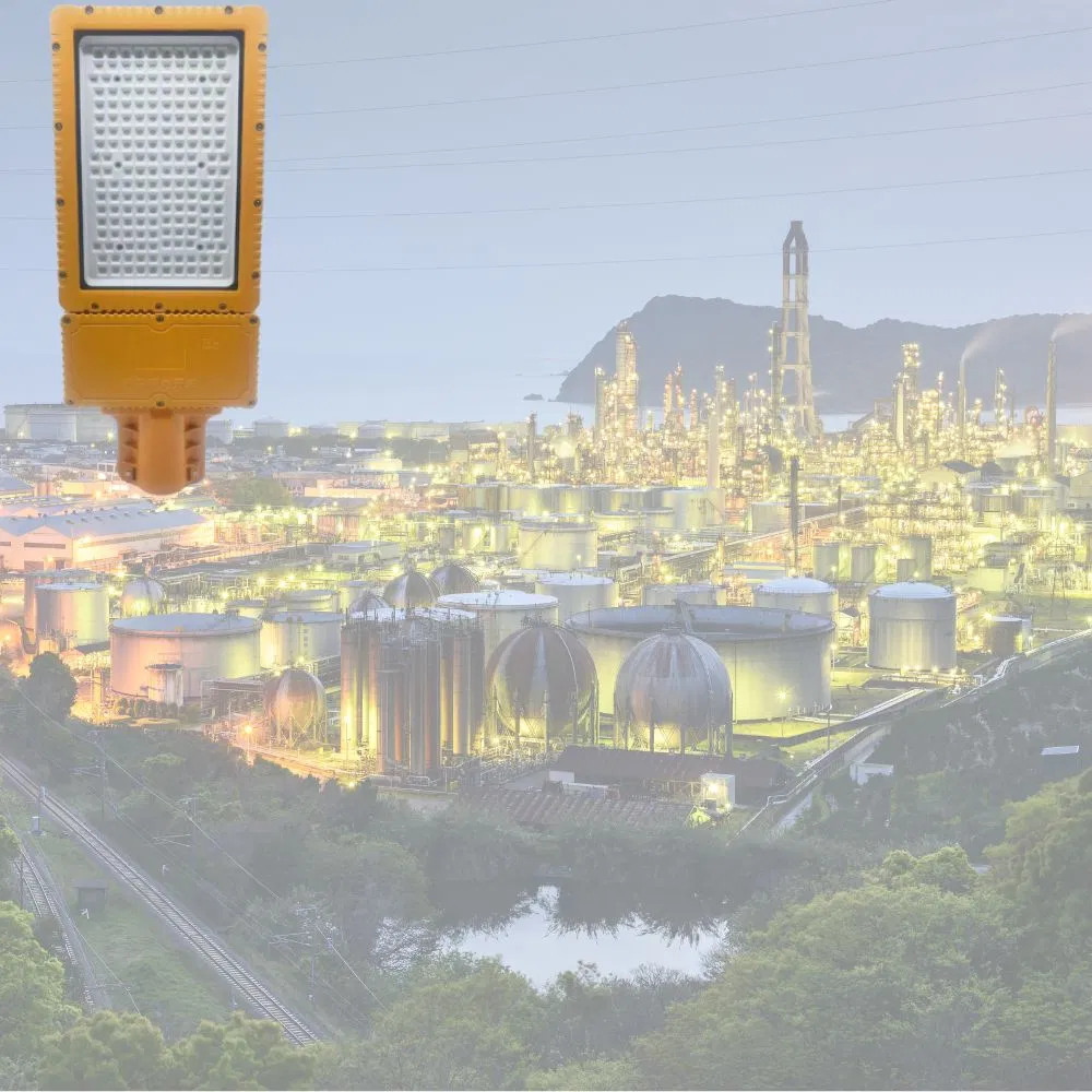 Manufacturer Factory High Power 140lm/W Aluminum Waterproof SMD 120W Chemical Industrial LED Flood Canopy Explosion Proof Fixture Lamp Street Light