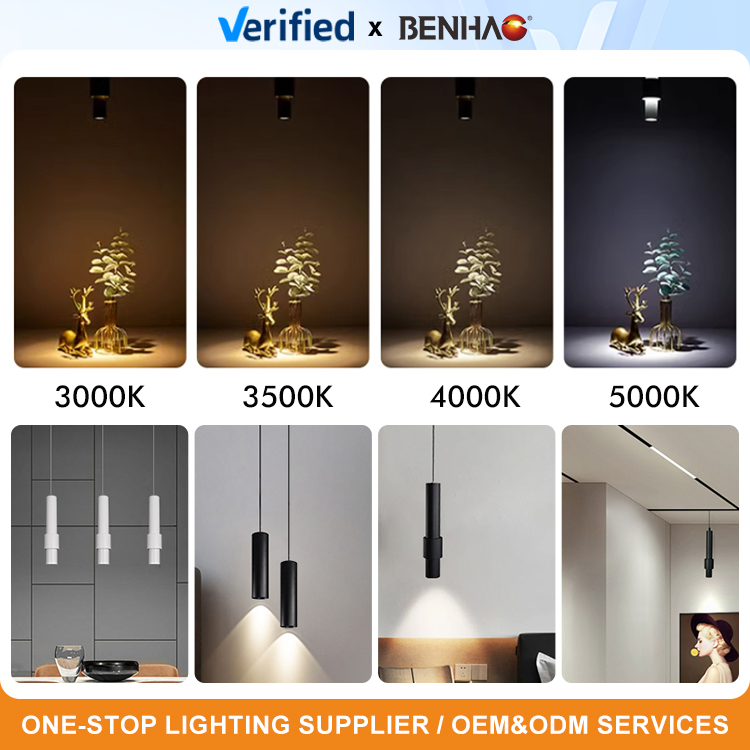 Factory Wholesale LED Inteiror Ceiling Anti-Glare Smart Home Lighting Straight Tube Track Pendant/Pendant Light