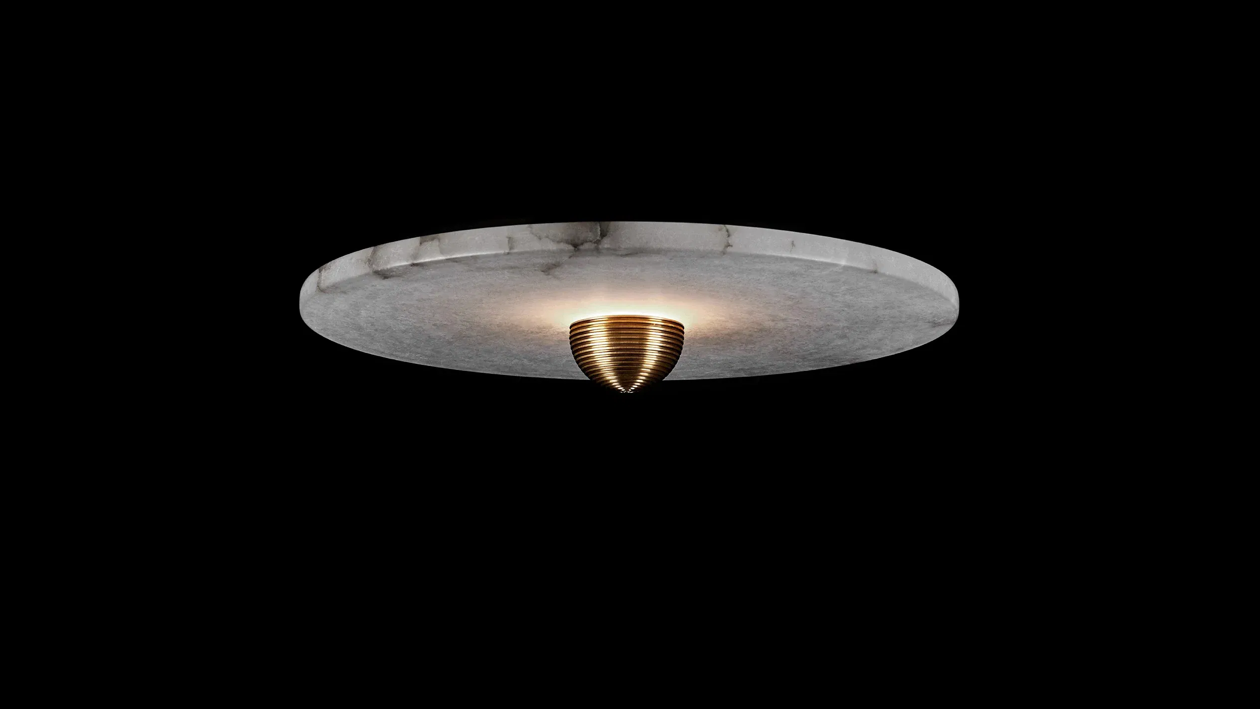 Modern American Design Alabaster Stone Round Disk Shade LED Wall Lamp Hallway Bedroom Light Mounted Sconce