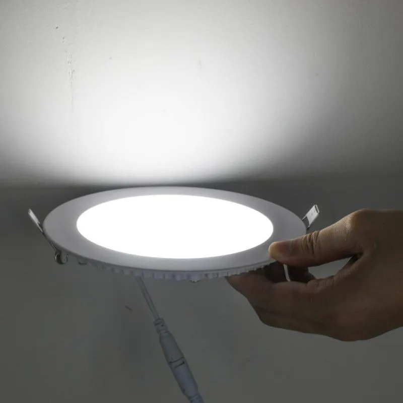 110V 220V Dimmable Thin Round SMD LED Luminaires Recessed Lighting 6 Inch 4 Inch Ceiling Slim Panel LED Pot Light
