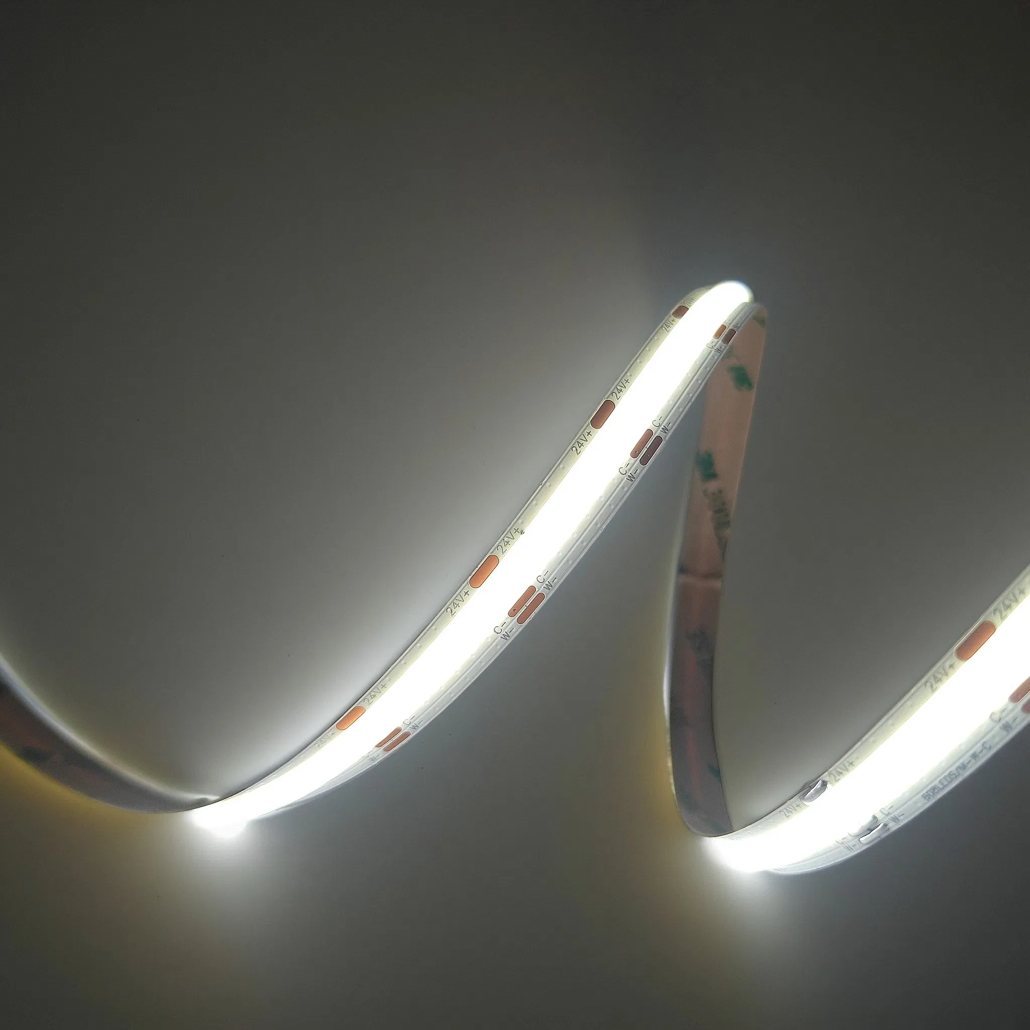 CCT COB LED Strip Light DC12V24V 8mm10mm 608LEDs 3000K-6500K for Kitchen Living Room TV Backlight Cabinet