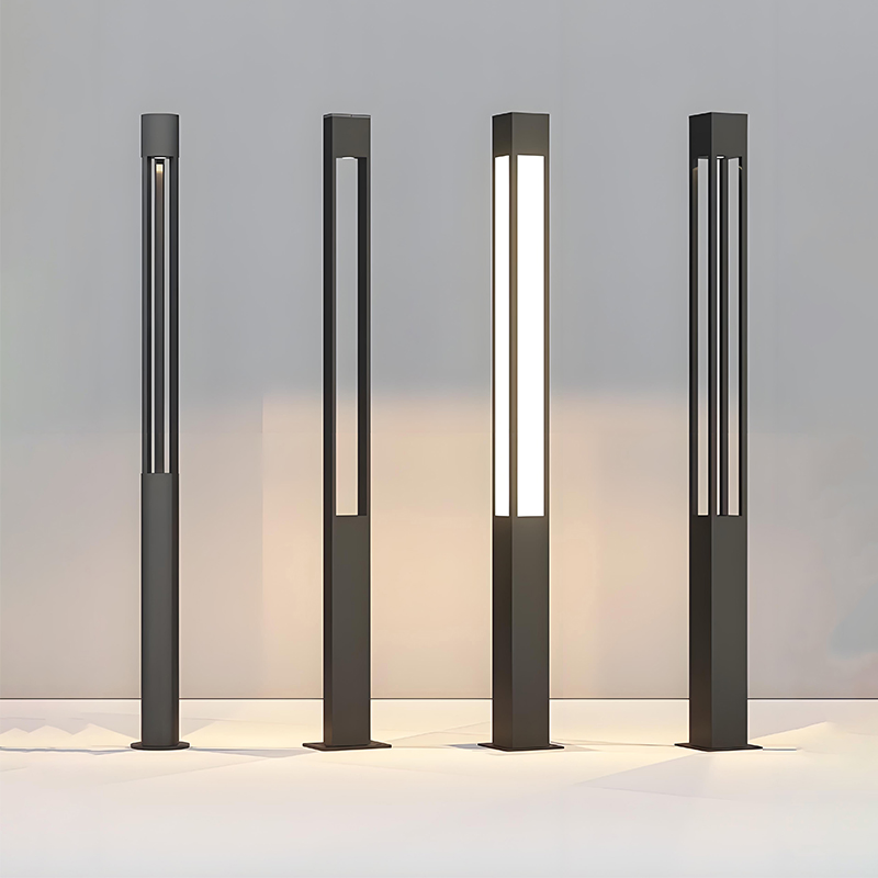 Outdoor Waterproof LED High Pole Landscape Light Flush Mount Bronze Street Lamp Park Villa Aluminum Garden Lights