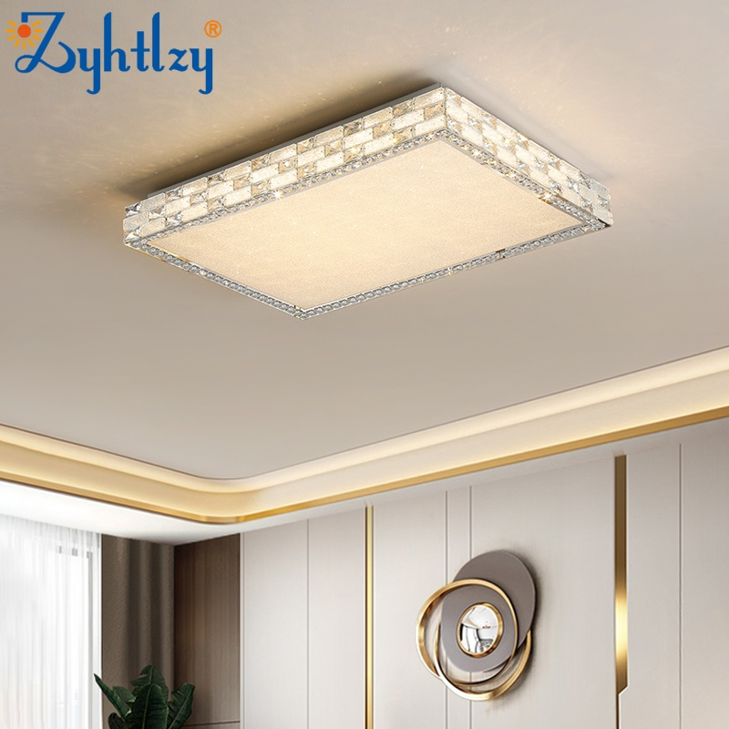 New Modern Crystal LED Ceiling Light Whosale Price Rectangle Chandelier Lighting for Dining Room Bedroom (3096)