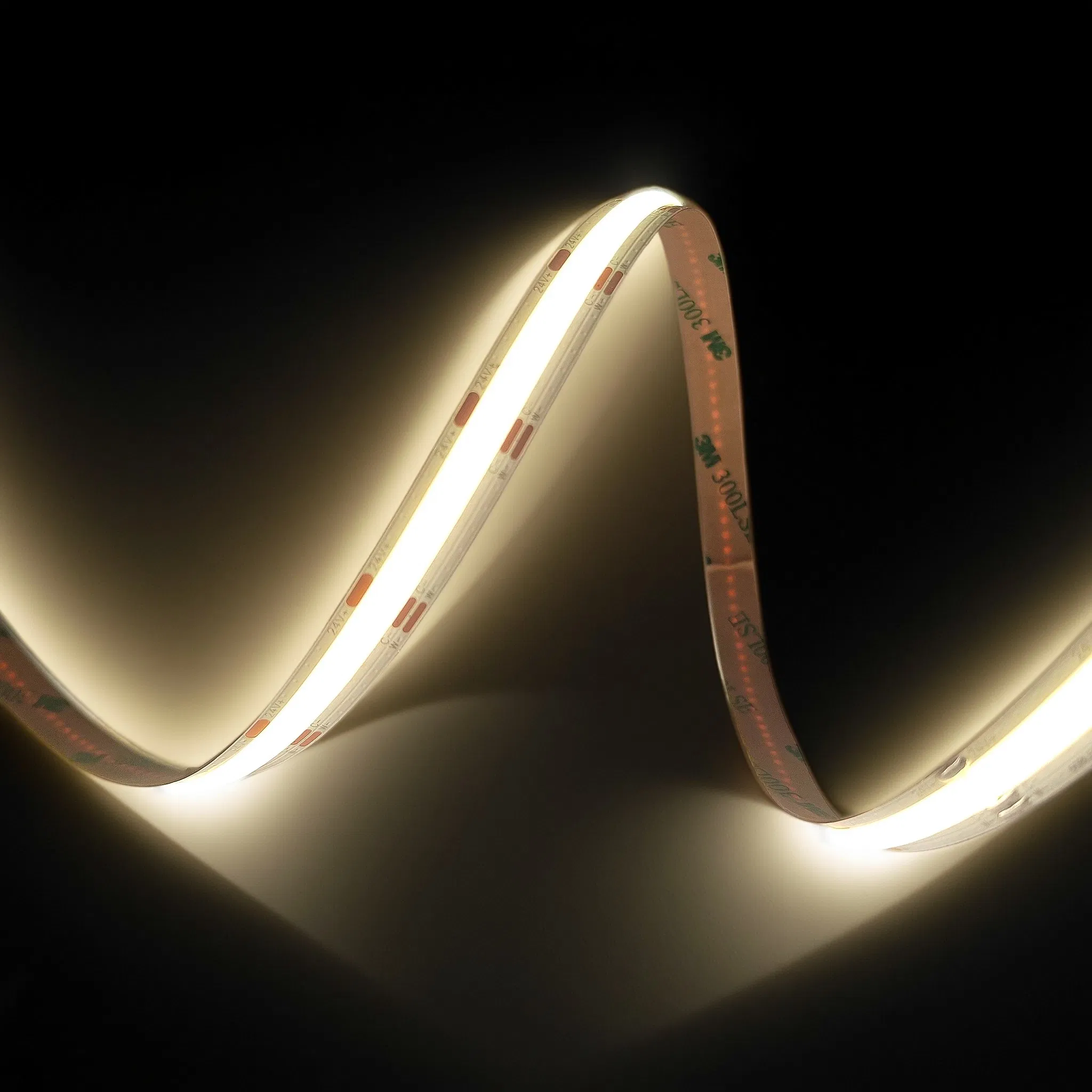 CCT COB LED Strip Light DC12V24V 8mm10mm 608LEDs 3000K-6500K for Kitchen Living Room TV Backlight Cabinet