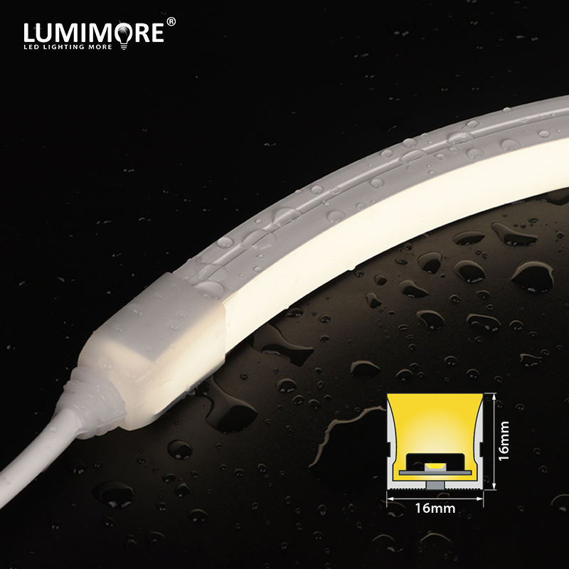 Waterproof IP68 Custom 24V Te1616 Cuttable Flexible LED Economic Solution Neon Facade Lighting