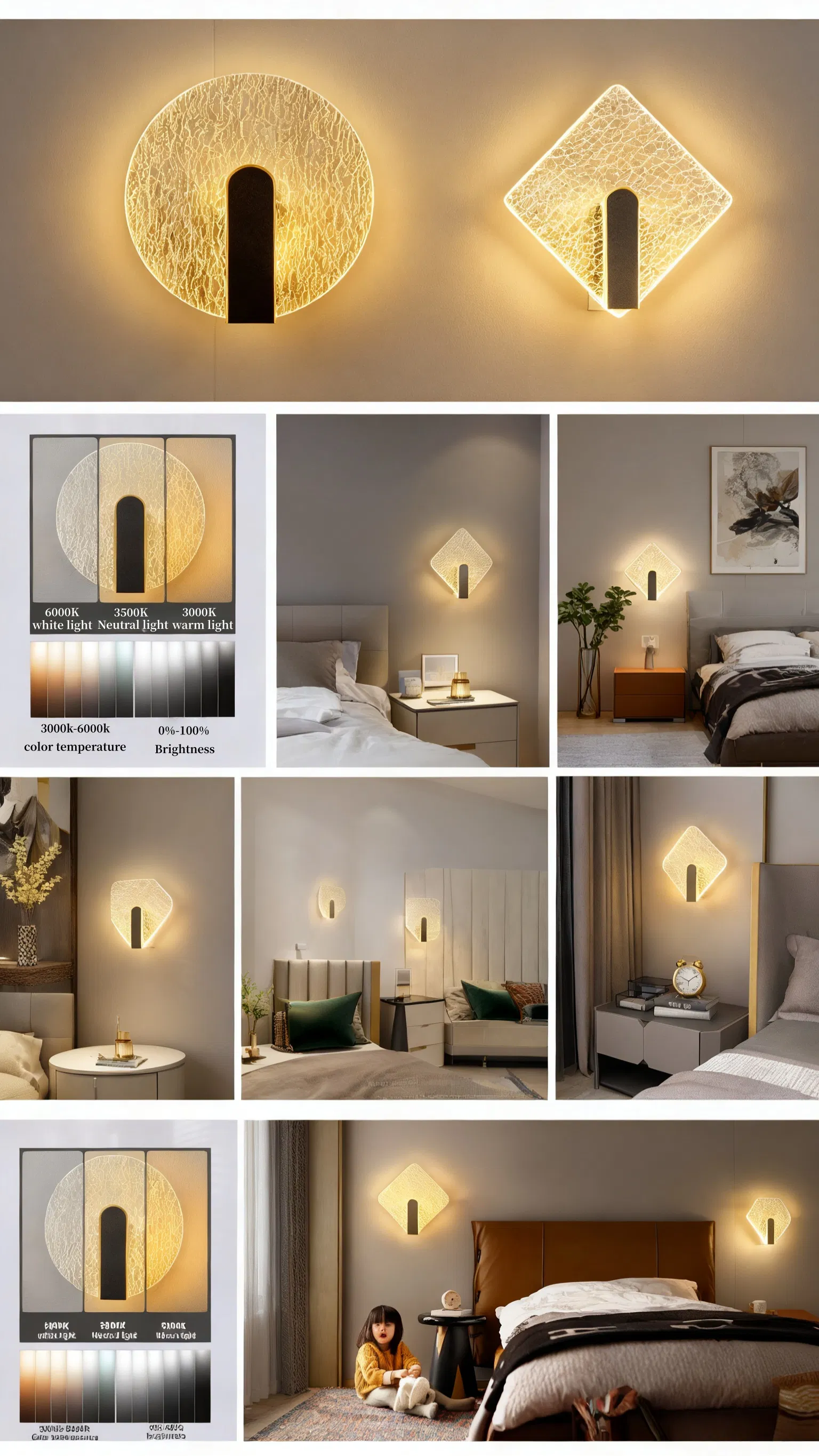 Modern Minimalist LED Wall Sconce Detail 1