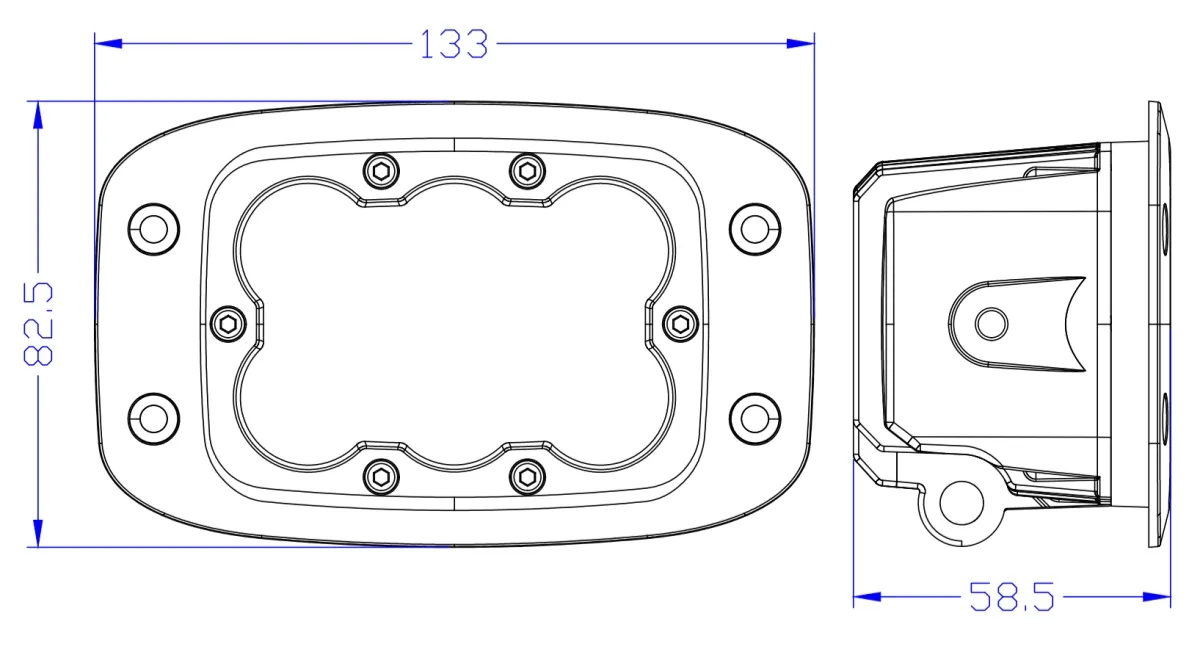 Work Light Dimensions
