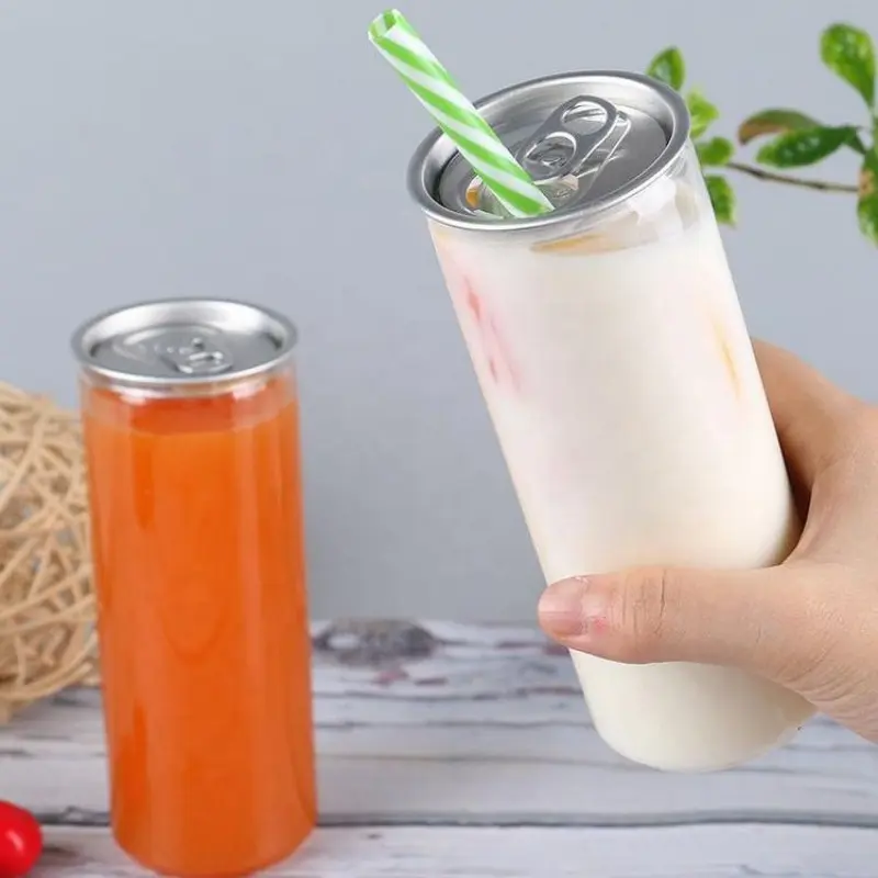 Custom printed PET can for iced coffee