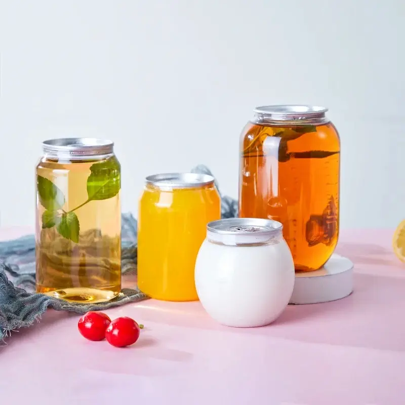 OEM Transparent PET plastic can with 202# lid Manufacturer, Exporters