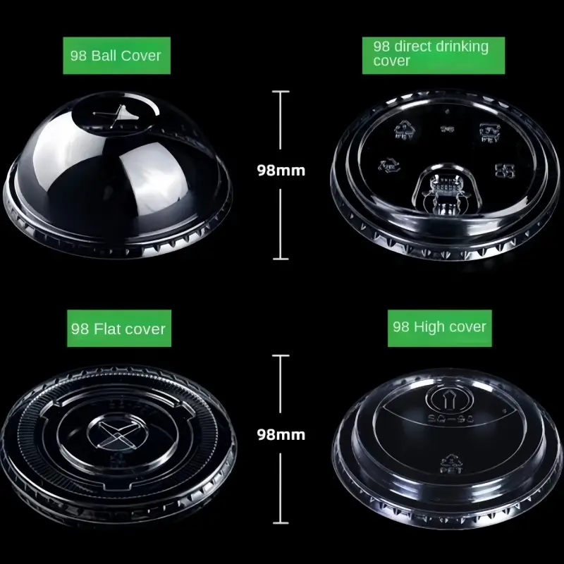 Wholesale Dome lids vs Flat lids for PET cups Manufacturer, Exporter