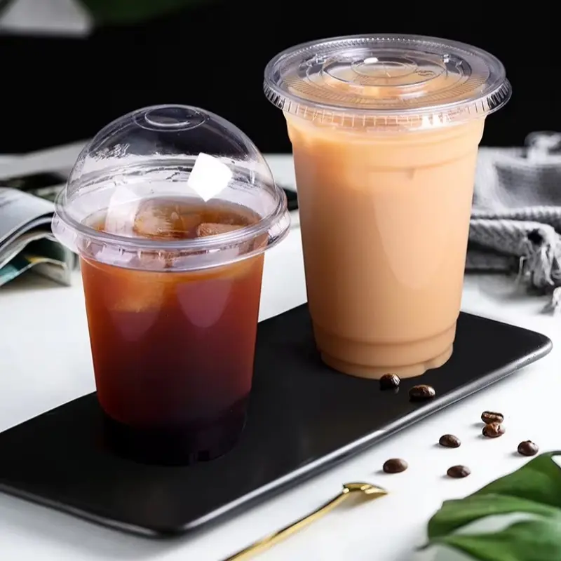 Custom Disposable PET Iced Coffee Cups Service, Factory