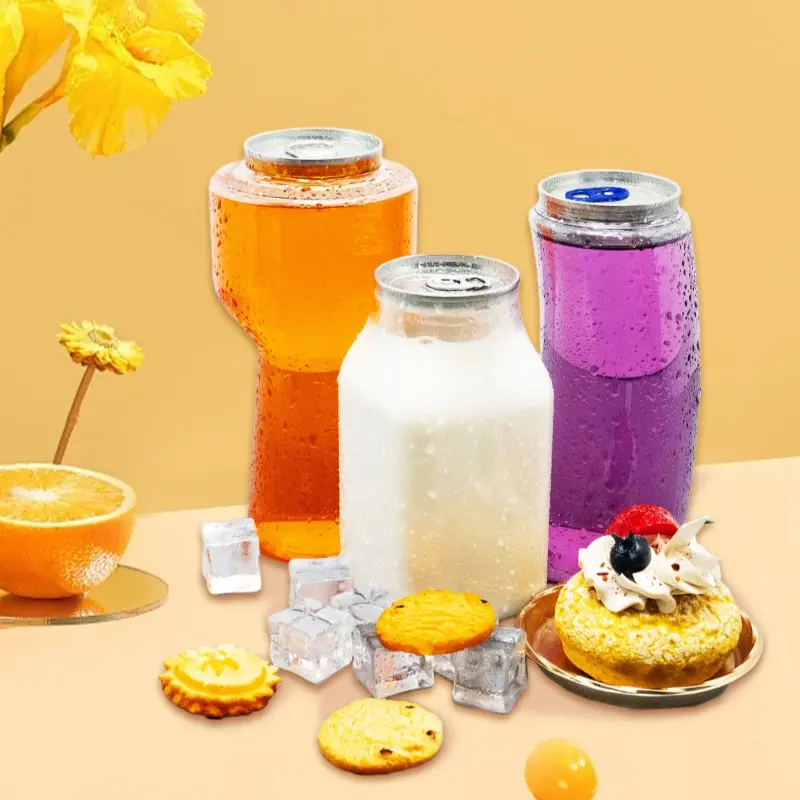 Custom Clear PET Can with 202 ends Service, Exporter