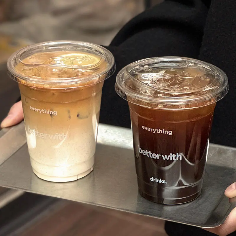 Custom Disposable PET Iced Coffee Cups Service, Factory
