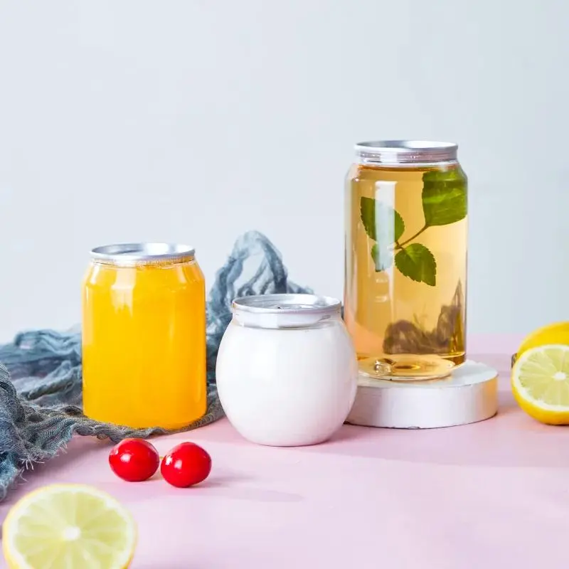 OEM Transparent PET plastic can with 202# lid Manufacturer, Exporters